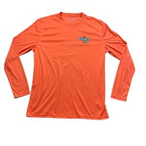 Reef Life Large Orange Long Sleeve‎ 100% Polyester Men's Top Jersey